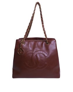 Vintage CC Shoulder Bag, Caviar, Brown, 1841325 (1989-91), AC, 3*